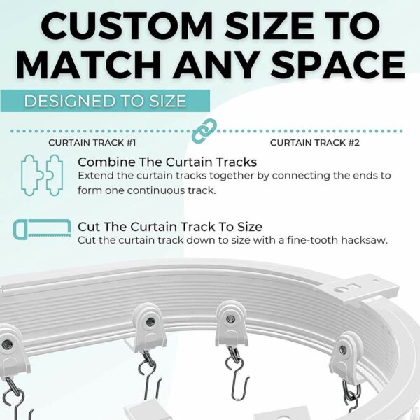 Bendable Curtain Track Ceiling Mount